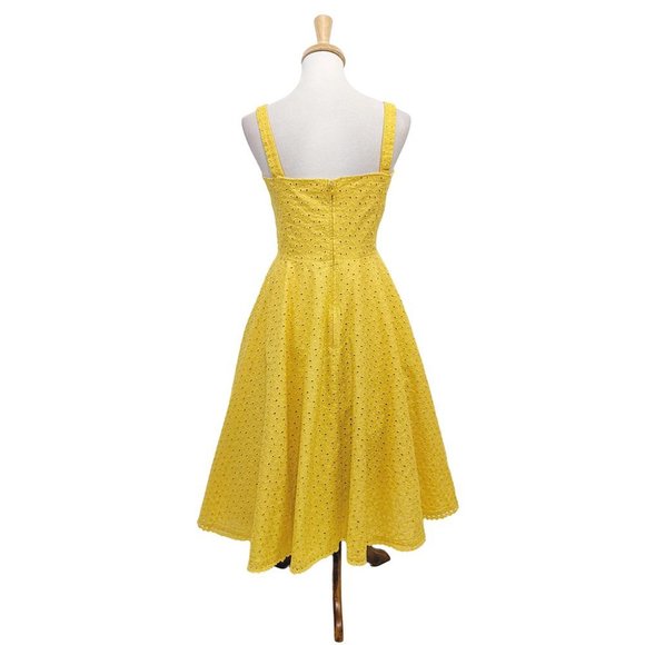 Timeless London Valerie Anglaise Dress in Mustard - Picture 4 of 4